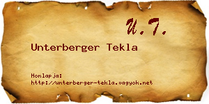 Unterberger Tekla névjegykártya